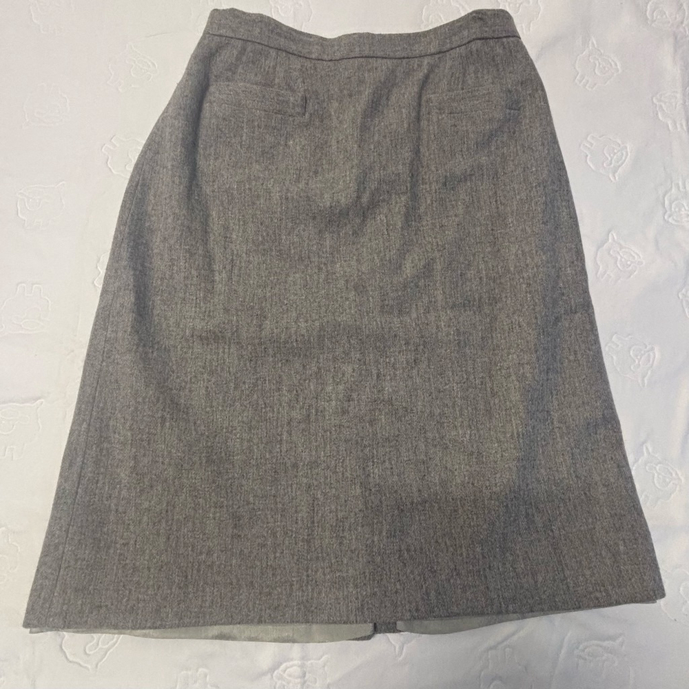High Waisted JACK WINTER Gray Vintage A-Line Skirt Size 14 with pockets